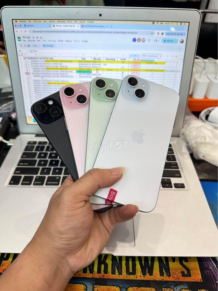 🥱iphone 15 plus lock 128gb đã cnc pin cao vỏ đẹp