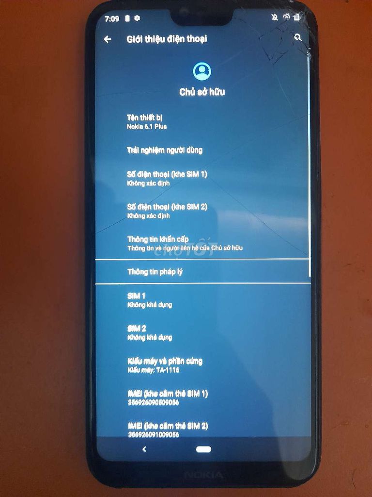 Nokia 6.1 Plus 4GB/64GB Đen nứt kiếng. Mua bán Điện thoại tại Thành phố Biên Hòa Đồng Nai được đăng bởi Trung Hoang hình 1