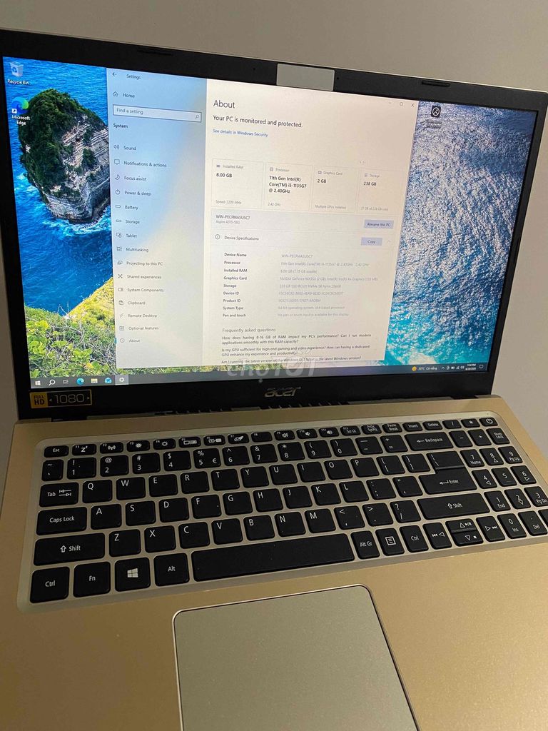 Acer Aspire 3 i5-1135G7 15.6 inch 8GB/256GB SSD MX. Mua bán Laptop tại Quận Cẩm Lệ Đà Nẵng được đăng bởi Kevich hình 1