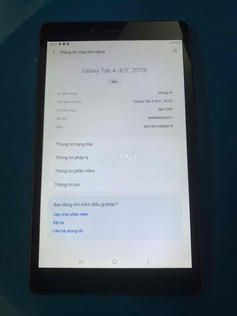 Máy tính bảng Samsung T295. Mua bán Máy tính bảng tại Quận 7 Tp Hồ Chí Minh được đăng bởi Khoa Cua hình 1