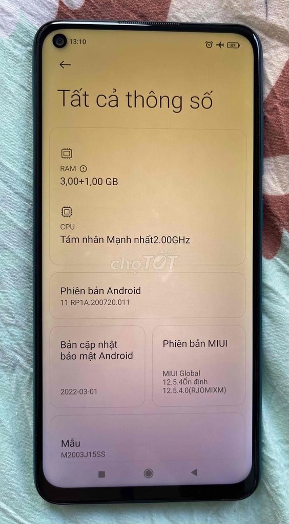 Lên đời Cần nhượng lại đt Redmi note 9 64Gb. Mua bán Điện thoại tại Thành phố Thủ Đức Tp Hồ Chí Minh được đăng bởi Dương Minh Cường hình 1