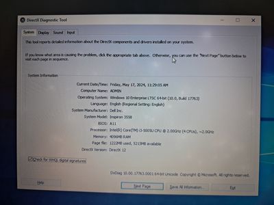 Bán Laptop Dell inspron 3558 I3 th5