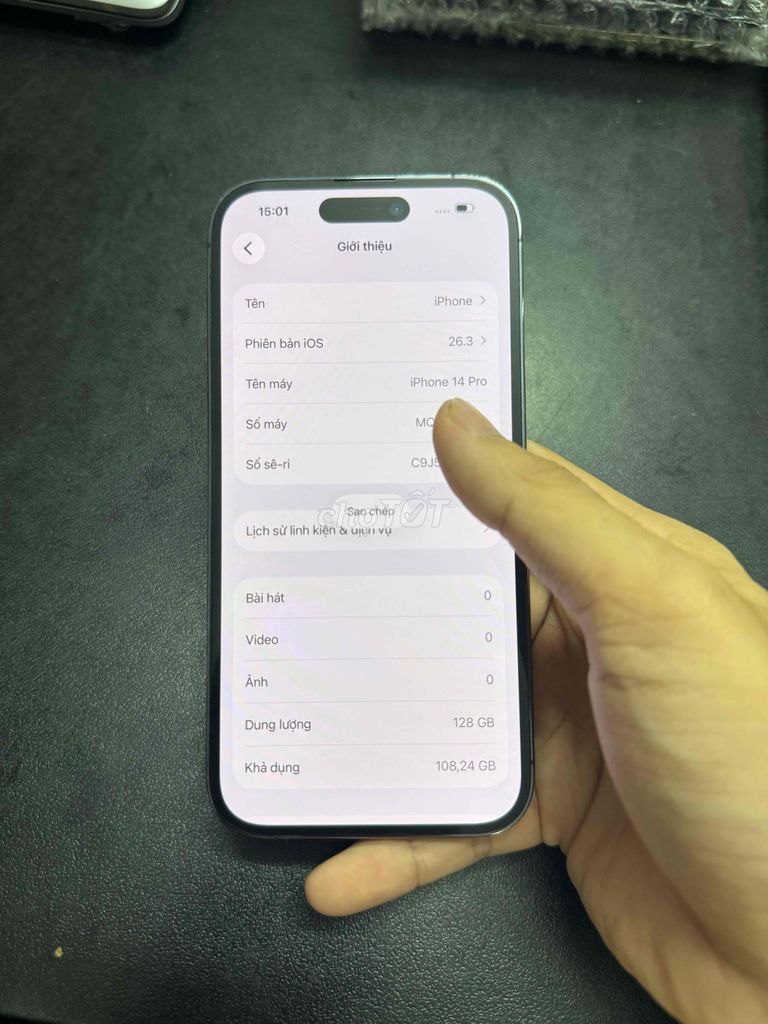 iPhone 14 Pro 256GB Đen Đã sử dụng. Mua bán Điện thoại tại Quận Liên Chiểu Đà Nẵng được đăng bởi Thắng Nguyễn Văn hình 1