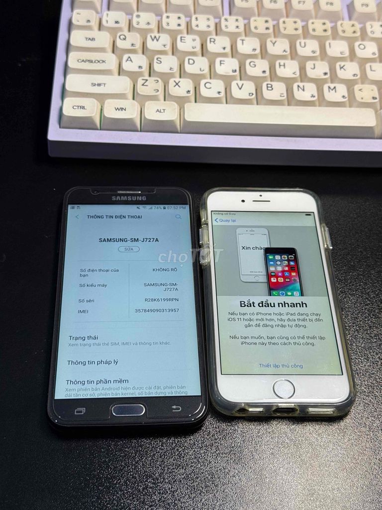 2 máy Apple iPhone 6 Bạc Quốc tế và Samsung J7. Mua bán Điện thoại tại Quận 11 Tp Hồ Chí Minh được đăng bởi Duong Ngoc Anh hình 1