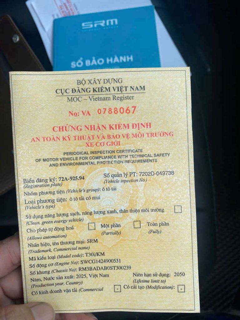 SRM T30i sx 6/2025.thùng 2m9. Mua bán Xe tải, xe ben tại Thành phố Bà Rịa Bà Rịa - Vũng Tàu được đăng bởi thanh sang hình 5