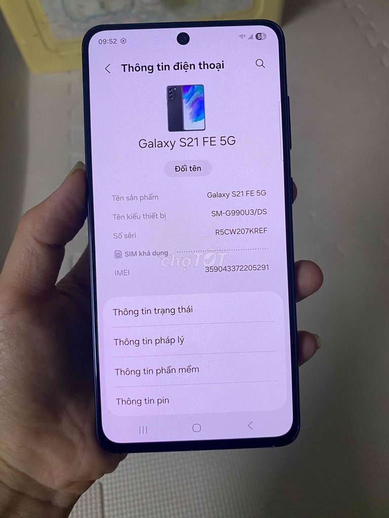 Samsung Galaxy S21 FE 5G 128GB Xanh. Mua bán Điện thoại tại Quận Tân Phú Tp Hồ Chí Minh được đăng bởi Minh Khang Sài gòn MoBILE hình 1