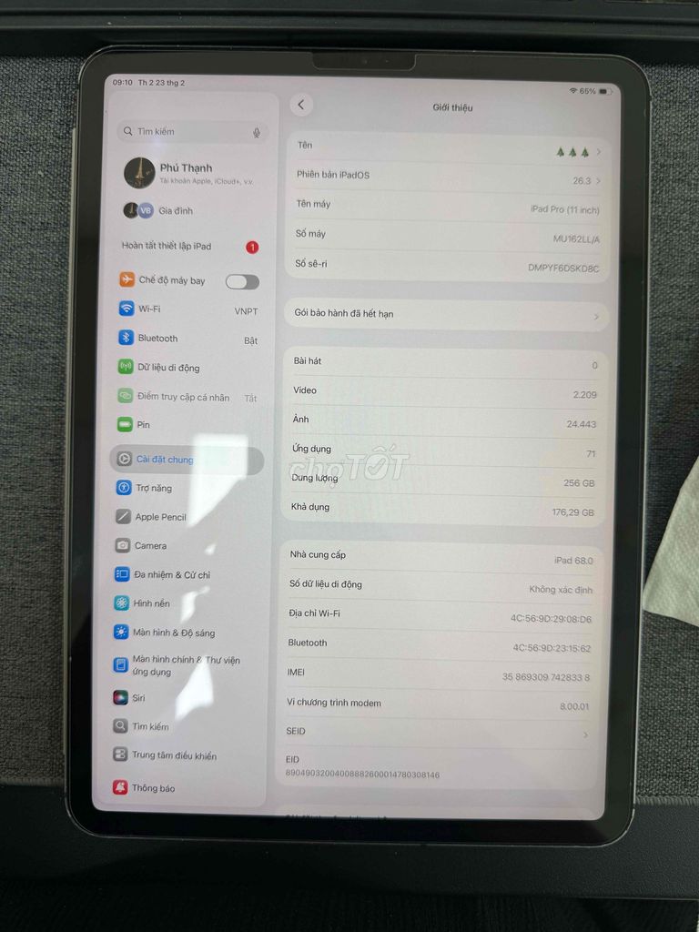 Apple iPad Pro 2018 11 inch 256GB. Mua bán Máy tính bảng tại Thành phố Bà Rịa Bà Rịa - Vũng Tàu được đăng bởi thạnh hình 1