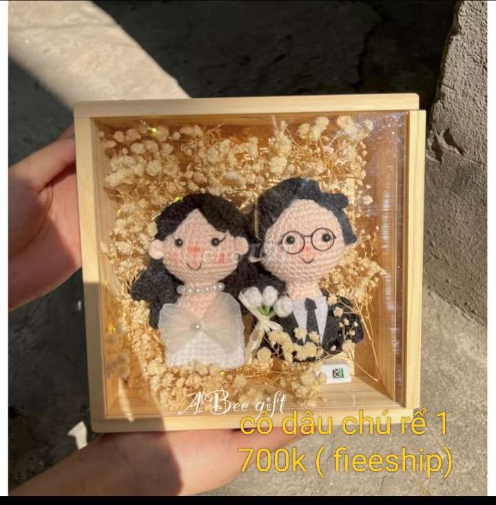 Khung ảnh cưới A Bee gift Len Trang trí. Mua bán Cây cảnh, đồ trang trí tại undefined undefined được đăng bởi Vân Dayy hình 1
