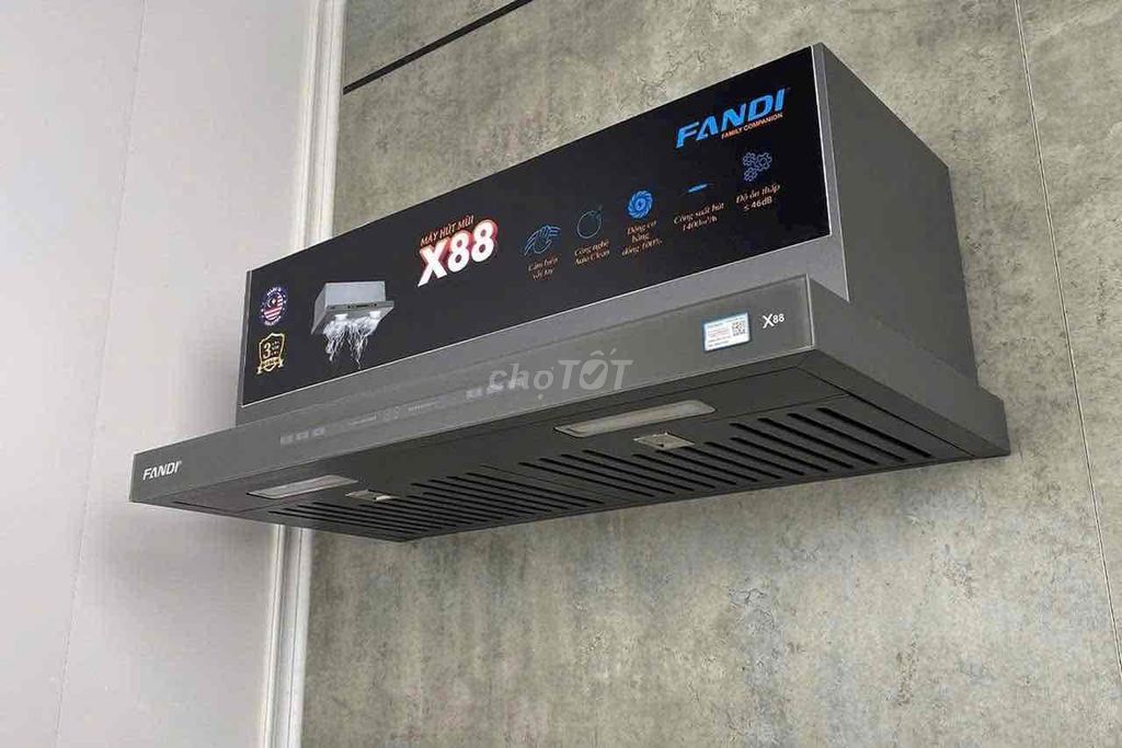 Máy hút mùi Fandi X88 Pro Inox Xám BLDC. Mua bán Dụng cụ nhà bếp tại Quận Cẩm Lệ Đà Nẵng được đăng bởi Nội Thất Bếp Trọn Gói Gia Đình Phát  hình 1