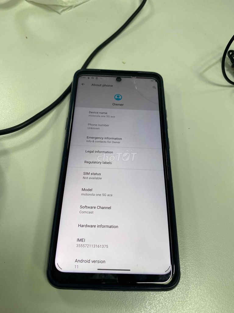Motorola One 5G Ace Xanh đậm. Mua bán Điện thoại tại Quận 3 Tp Hồ Chí Minh được đăng bởi Vinh Nguyen hình 1
