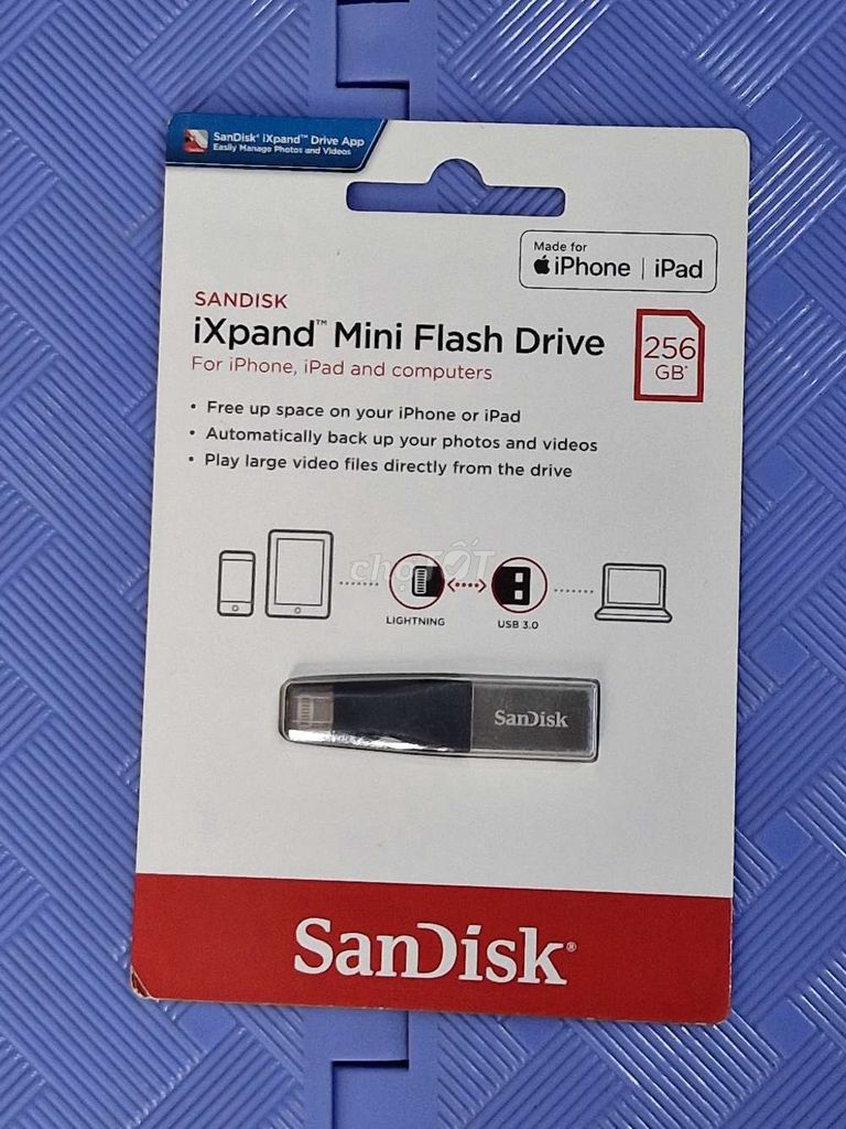 Ổ đĩa flash SanDisk iXpand Mini 256GB. Mua bán Phụ kiện (Màn hình, Chuột...) tại Quận Bình Thạnh Tp Hồ Chí Minh được đăng bởi Hàng Lướt hình 1