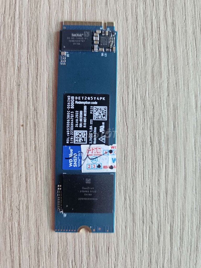 Ổ cứng SSD WD Blue SN570 NVMe 500GB Trung Quốc. Mua bán Linh kiện (RAM, Card...) tại Thành phố Thuận An Bình Dương được đăng bởi Nguyễn Duy Ngọc hình 1