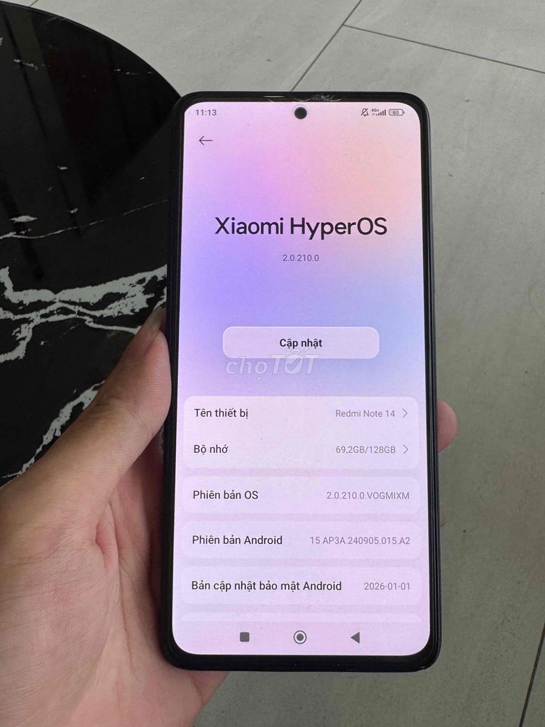 Xiaomi Redmi Note 14 8GB/128GB Đen. Mua bán Điện thoại tại Quận Bình Thạnh Tp Hồ Chí Minh được đăng bởi Cận táo chuẩn  hình 1