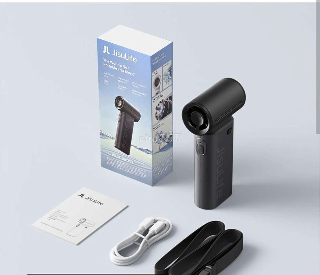 Quạt cầm tay JisuLife 9 cánh 5 cấp gió Đen. Mua bán Quạt tại Quận Cầu Giấy Hà Nội được đăng bởi HUY HIEP TRAN hình 1