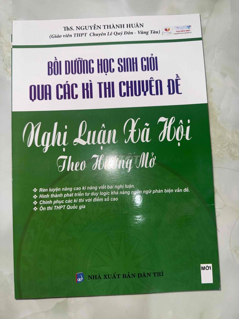 Sách Bồi Dưỡng Học Sinh Giỏi Nghị Luận Xã Hội. Mua bán Sách tại Quận Cẩm Lệ Đà Nẵng được đăng bởi Nguyễn Nhi hình 1