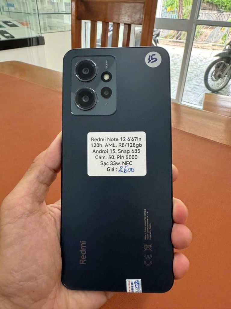Xiaomi Redmi Note 12 128GB Đen. Mua bán Điện thoại tại Thành phố Thủ Dầu Một Bình Dương được đăng bởi TTMobileBD hình 1