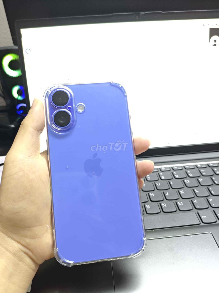 iPhone 16 128GB Xanh Dương, Bản Lock, đẹp 99%. Mua bán Điện thoại tại Thành phố Thuận An Bình Dương được đăng bởi Tạ Công Nguyên hình 1
