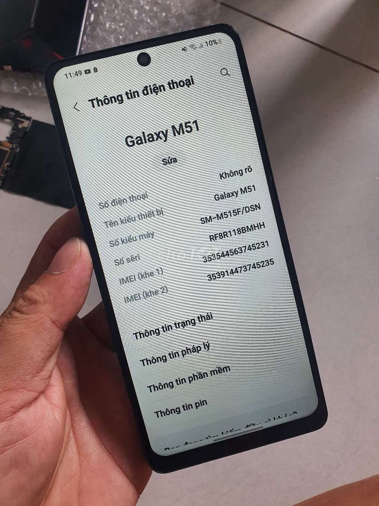 sam sung m51. Mua bán Điện thoại tại Thị xã Tân Uyên Bình Dương được đăng bởi Được hình 1