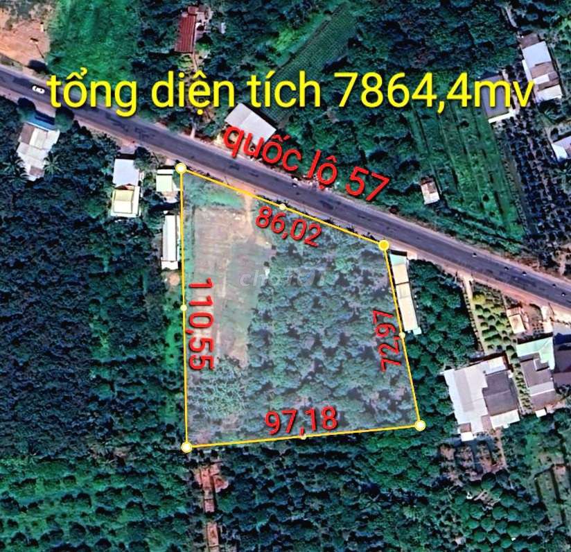 ĐẤT MẶT TIỀN QUỐC LỘ 57, BÌNH HÒA PHƯỚC, LH, VĨNH LONG