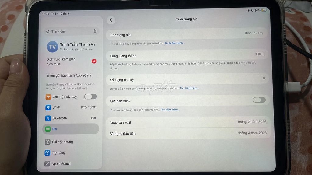 Apple iPad (A16) 256GB Bạc. Mua bán Máy tính bảng tại Quận Bình Thạnh Tp Hồ Chí Minh được đăng bởi Đặng Văn Phát hình 1