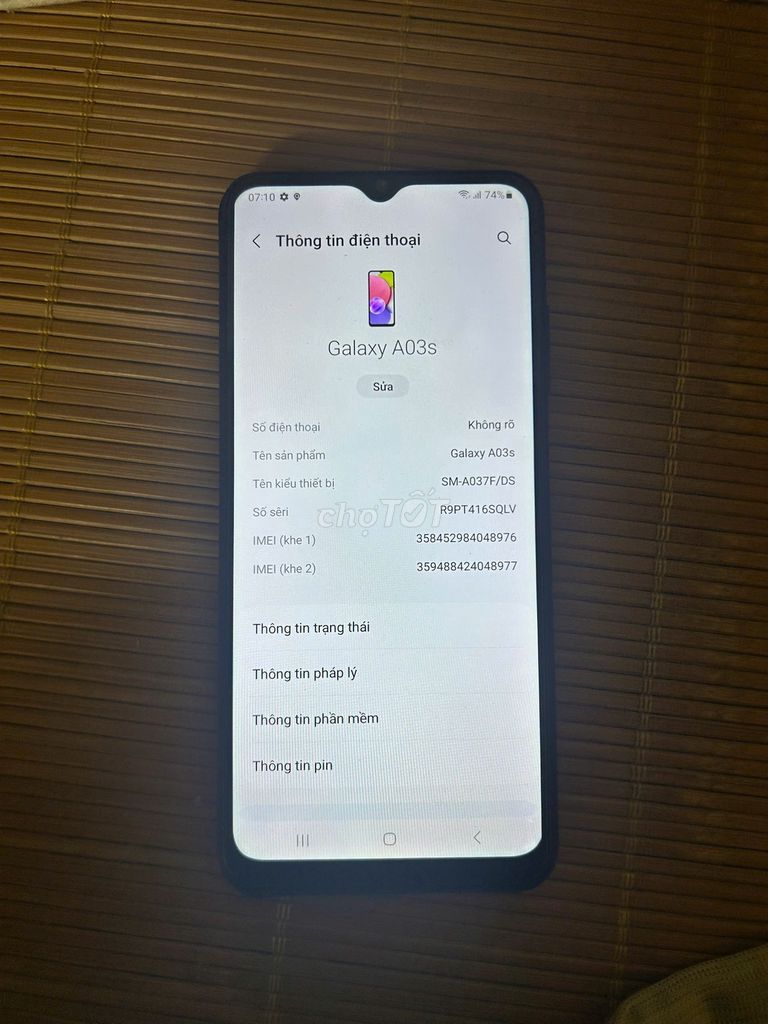Samsung Galaxy A03s 64GB Đen. Mua bán Điện thoại tại Huyện Yên Bình Yên Bái được đăng bởi Nguyen Cuong hình 1