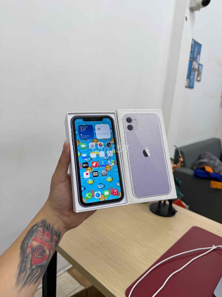 Apple iPhone 11 QTE 64GB Tím Full Chức Năng. Mua bán Điện thoại tại Quận Đống Đa Hà Nội được đăng bởi Hà Nội Mobile Bao Duyệt Nợ Xấu hình 1