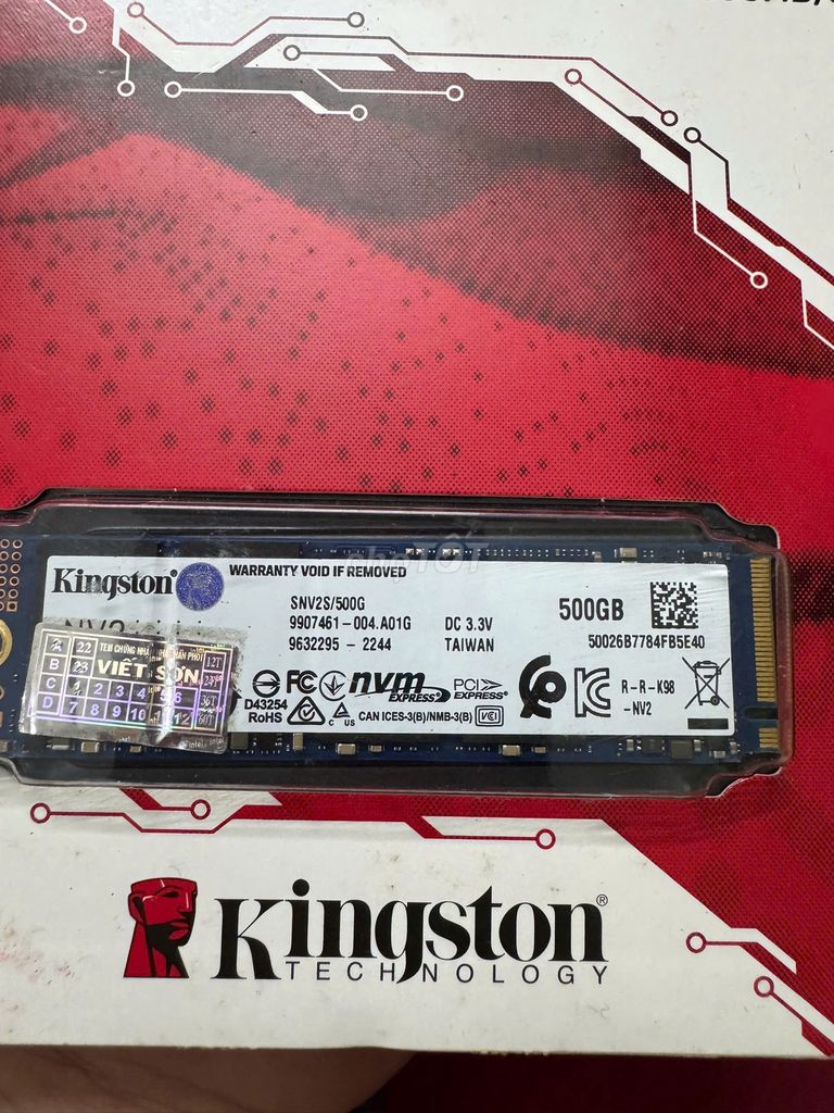 SSD Nvme Kingston NV2 500GB Gen 4. Mua bán Linh kiện (RAM, Card...) tại Quận Hoàn Kiếm Hà Nội được đăng bởi ST hình 1