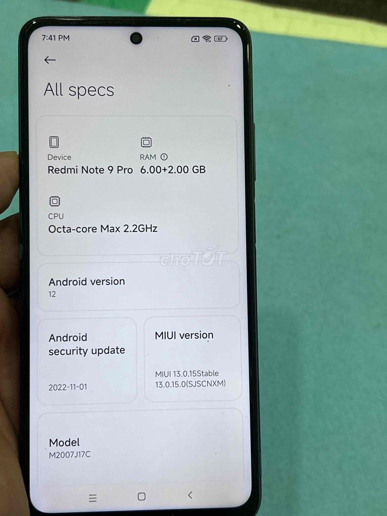 Xiaomi Redmi Note 9 Pro 128GB Đen. Mua bán Điện thoại tại Quận Hoàng Mai Hà Nội được đăng bởi Nguyennoi hình 1