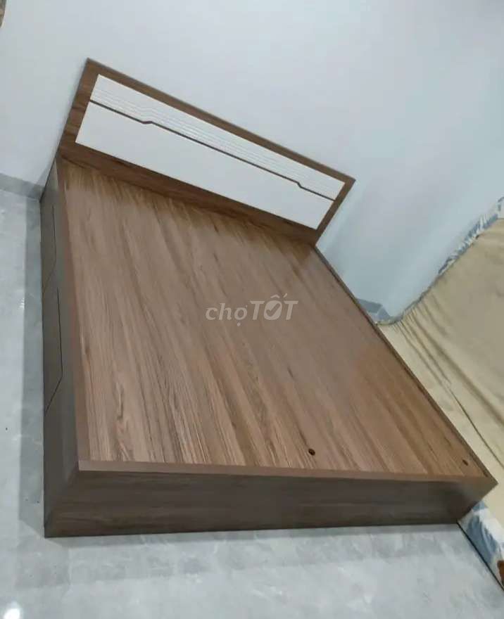 GIƯỜNG (MDF) GỖ CÔNG NGHIỆP 1M6*2M CÓ HỘP KÉO