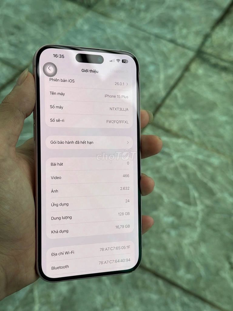 Apple iPhone 15 Plus 128GB Hồng 2 SIM. Mua bán Điện thoại tại Thành phố Long Khánh Đồng Nai được đăng bởi Hội Đồ Điện Tử hình 1