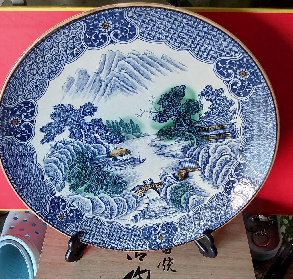 Đĩa cảnh Gốm sứ Xanh trắng 30cm. Mua bán Đồ sưu tầm, đồ cổ tại Quận Bình Thuỷ Cần Thơ được đăng bởi tuấn hình 1
