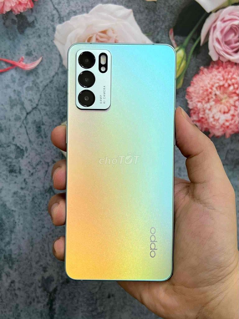 Oppo Reno 6 5G bạc 8/128Gb BH 3th có trả góp. Mua bán Điện thoại tại Quận Thanh Khê Đà Nẵng được đăng bởi Bèo Mobile Store hình 1