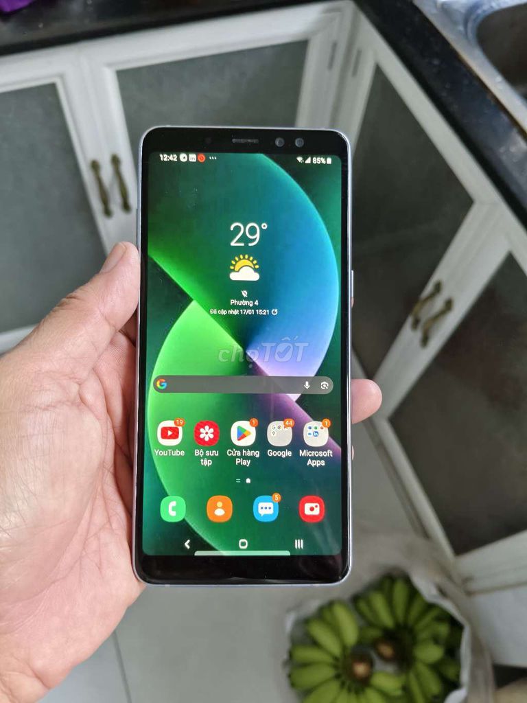 Samsung A8 Plus 2018 64GB Xanh. Mua bán Điện thoại tại Thành phố Trà Vinh Trà Vinh được đăng bởi Quí  hình 1