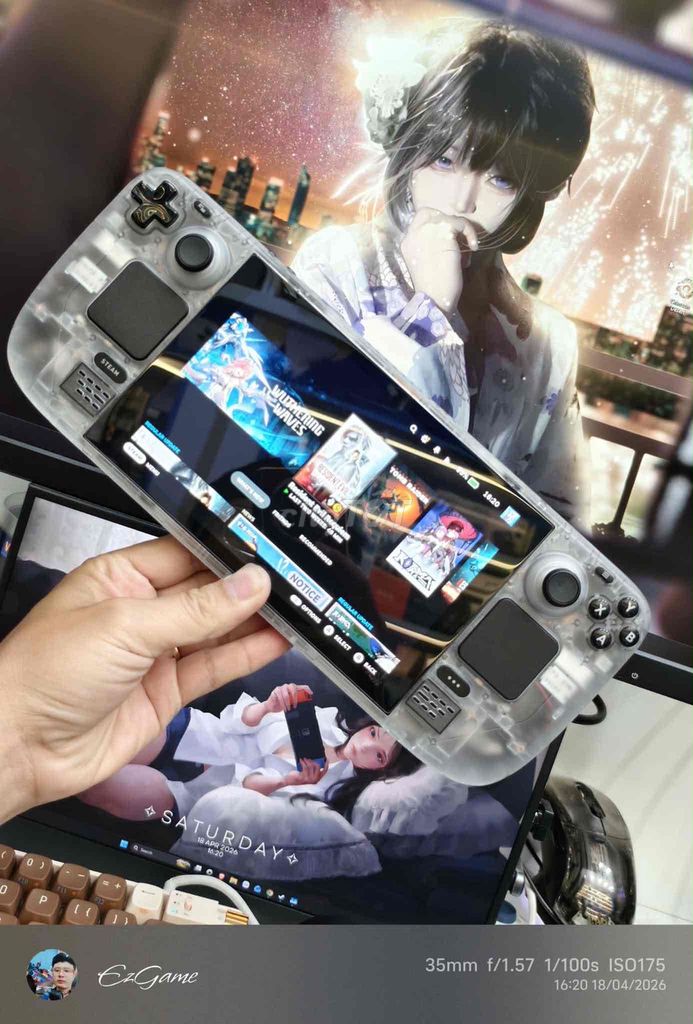 Steam Deck 512gb Độ Vỏ Trong, Pin 💯. Mua bán Thiết bị chơi game tại Quận 3 Tp Hồ Chí Minh được đăng bởi EzGAME hình 1