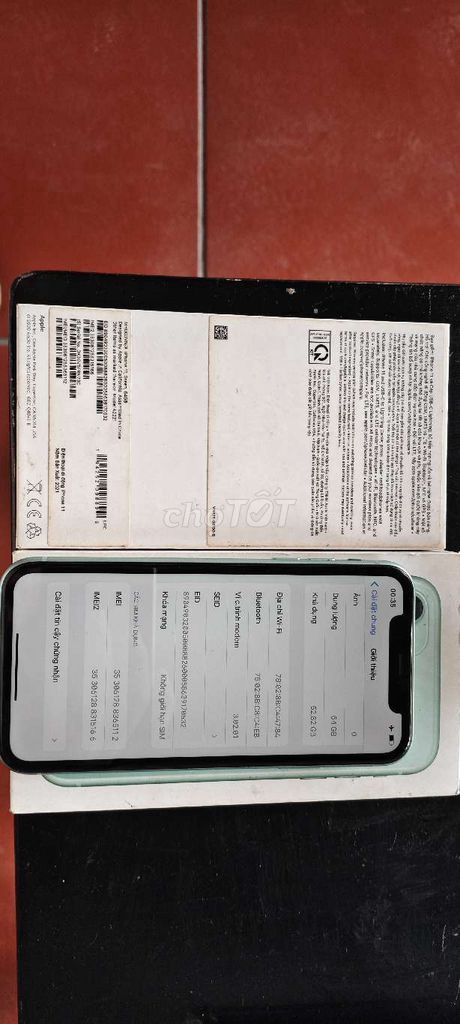 IPhone 11 64GB Xanh mint hàng TGDD 1 đời chủ . Mua bán Điện thoại tại Thành phố Dĩ An Bình Dương được đăng bởi Võ Đức Trọng hình 1
