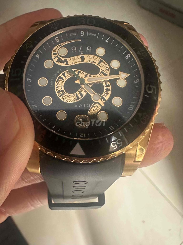 bán đồng hồ Gucci Dive Black Watch 45mm