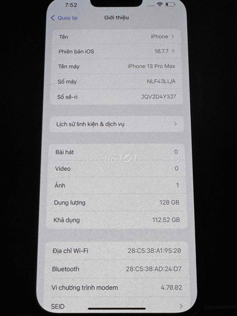 iPhone 13 ProMax 128GB Gold Bản Quốc Tế. Mua bán Điện thoại tại Quận 4 Tp Hồ Chí Minh được đăng bởi Trần Đông hình 1