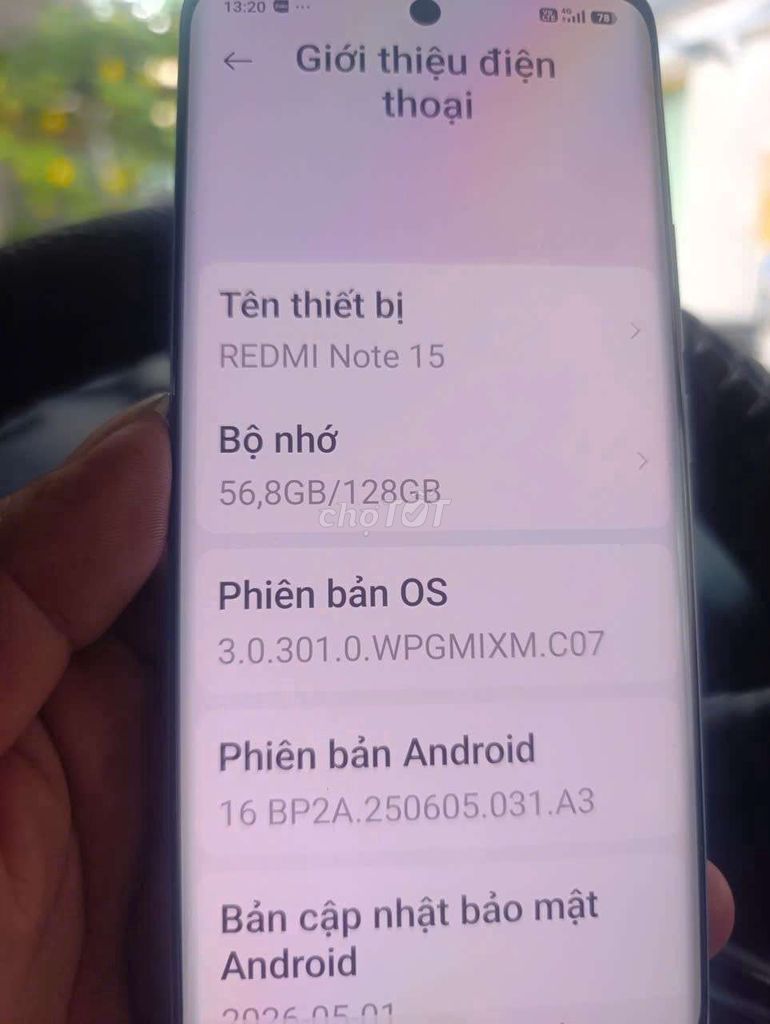 Xiaomi Redmi Note 15 128GB Xanh. Mua bán Điện thoại tại Thành phố Biên Hòa Đồng Nai được đăng bởi Bui Trong Nhu hình 1