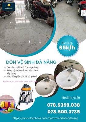 Dịch vụ dọn vệ sinh theo giờ Đà Nẵng