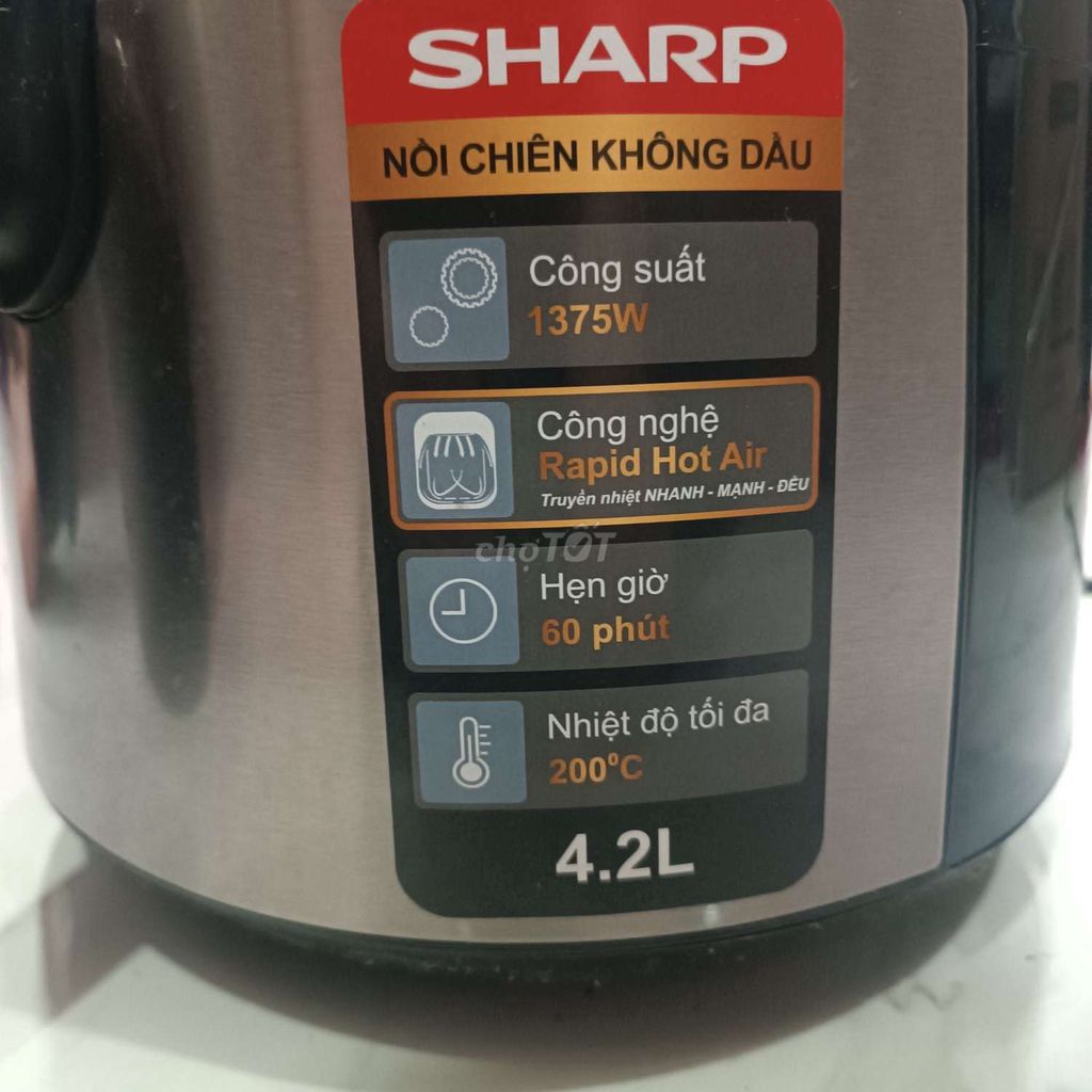 Nồi chiên không dầu Sharp 4.2L