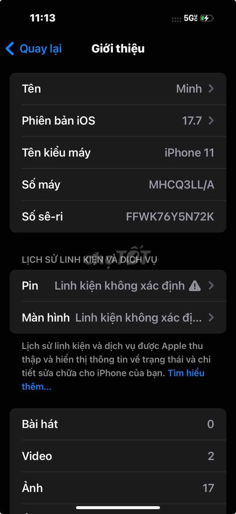 Apple iPhone 11 Đen bp giao lưu k bán. Mua bán Điện thoại tại Huyện Vĩnh Thuận Kiên Giang được đăng bởi Tên chưa cung cấp hình 1
