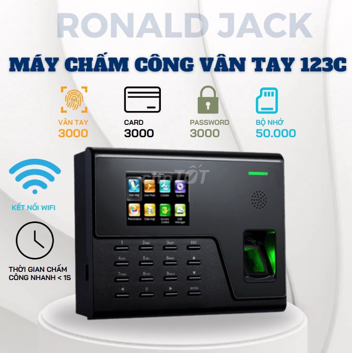 Máy chấm công vân tay Ronald Jack 123C