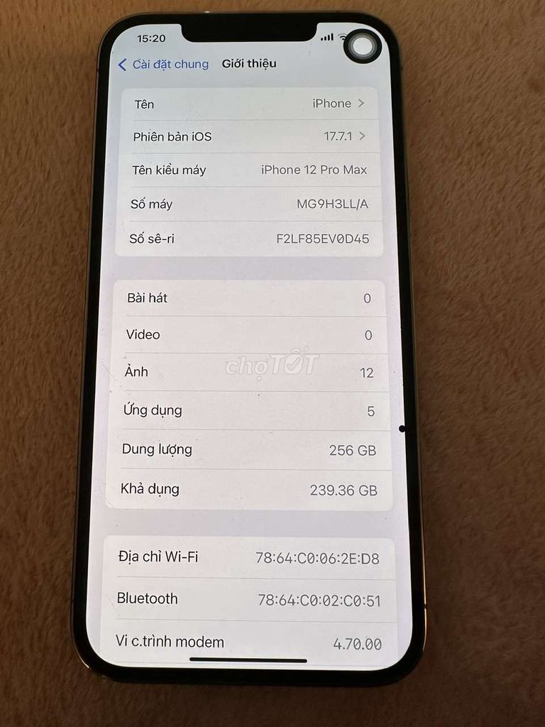 IPhone 12 ProMax,Quốc Tế, 256gb