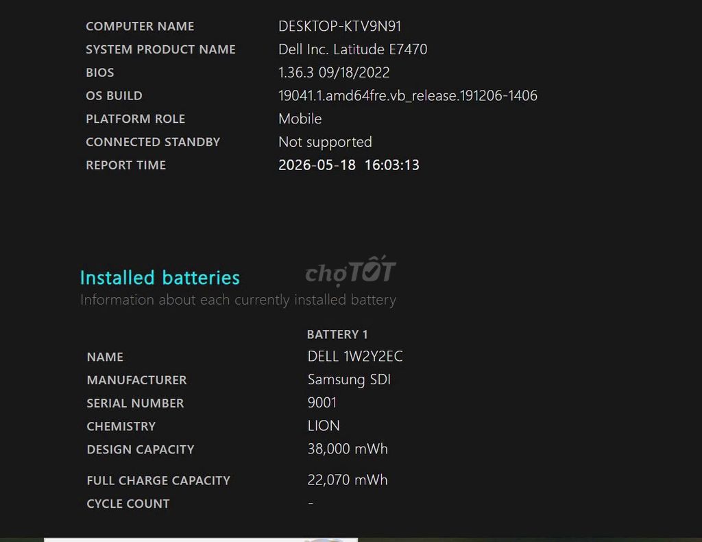 Dell Latitude E7470 i5-6200U 14 inch 8GB/256GB. Mua bán Laptop tại Quận Đống Đa Hà Nội được đăng bởi Long Nghiêm hình 1