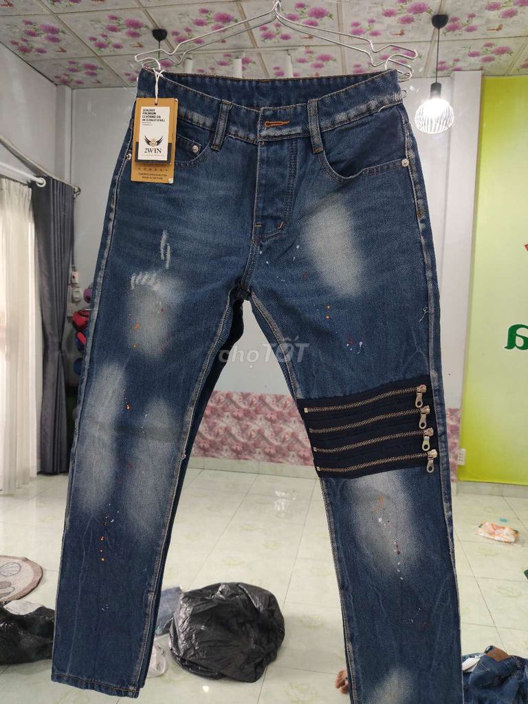 Quần jean nam xanh size 28-30. Mua bán Quần áo tại Huyện Hóc Môn Tp Hồ Chí Minh được đăng bởi five star  hình 1