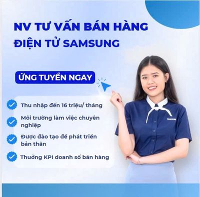 NHÂN VIÊN KINH DOANH THỊ TRƯỜNG ĐIỆN LẠNH SAMSUNG. Việc làm tại Thành phố Bạc Liêu Bạc Liêu được đăng bởi Quảng Thị Thu Trang