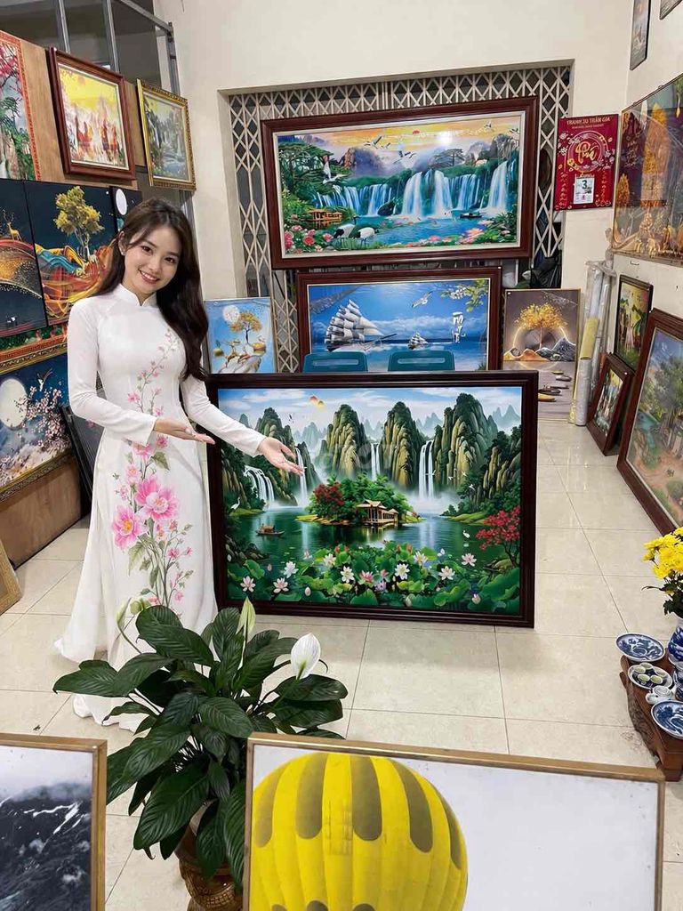 Tranh treo tường 130x100 cm. Mua bán Đồ sưu tầm, đồ cổ tại Quận Kiến An Hải Phòng được đăng bởi Trần quang long hình 1