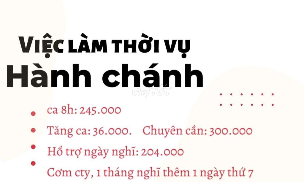 Tuyển dụng thời vụ Lương Tuần