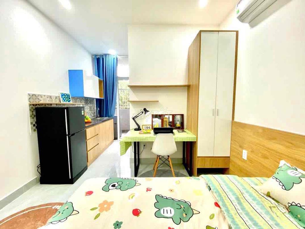 STUDIO BAN CÔNG FULL NỘI THẤT - 32m2