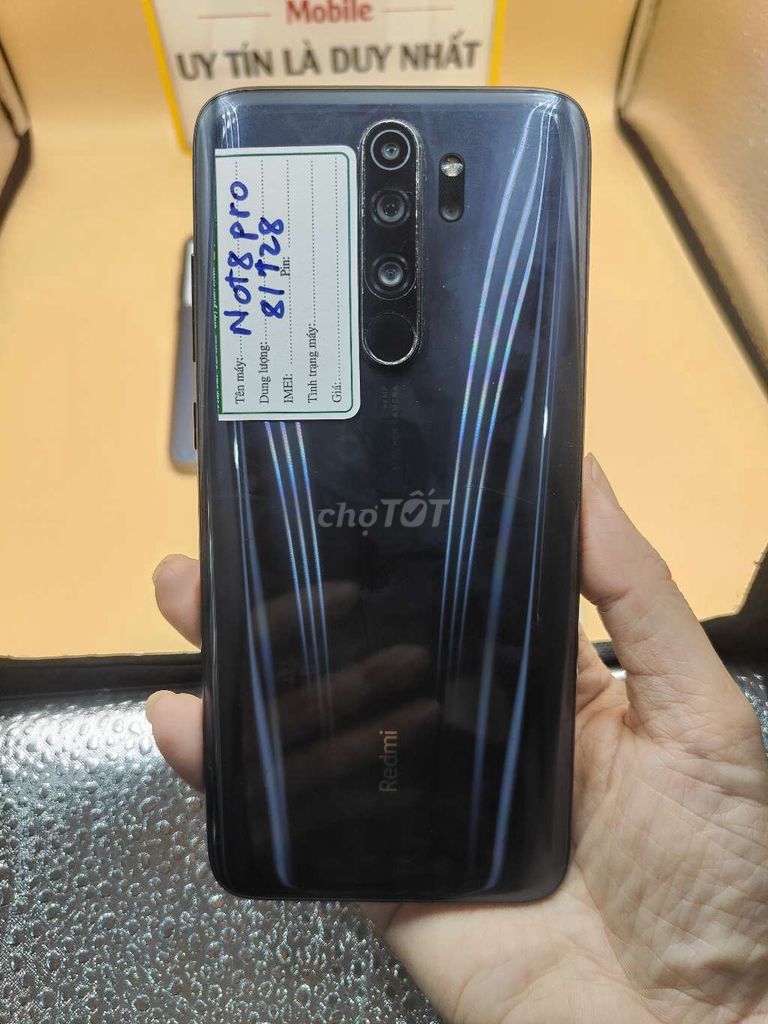 Redmi Note 8 pro 6/128g và 8/128g đẹp 98,9%